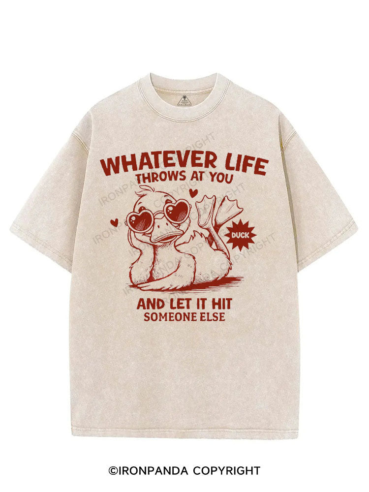 WHATEVER LIFE THROWS AT YOU VINTAGE GYM SHIRT