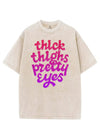 THICK THIGHS PRETTY EYES VINTAGE GYM SHIRT