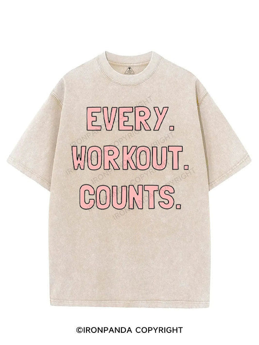 EVERY WORKOUT COUNTS VINTAGE GYM SHIRT