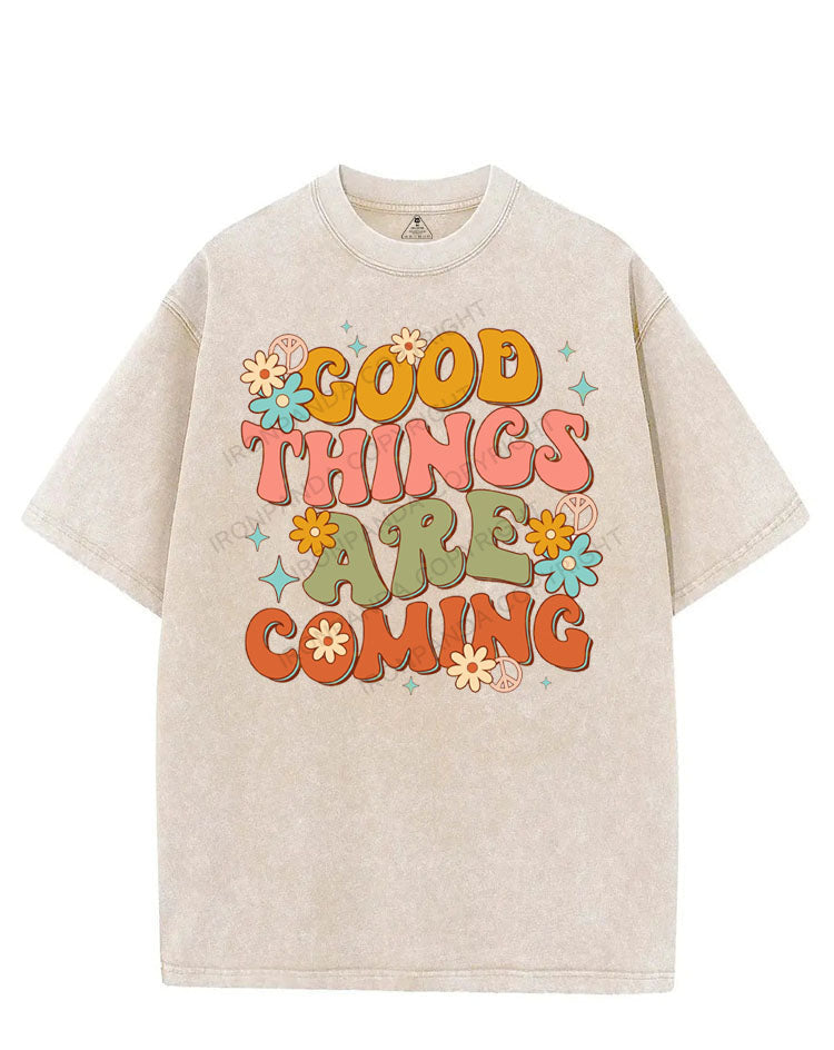 GOOD THINGS ARE COMING VINTAGE GYM SHIRT
