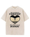 MY ANXIETY IS CHRONIC BUT THIS ASS IS ICONIC VINTAGE GYM SHIRT
