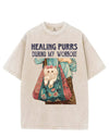 HEALING PURRS DURING MY WORKOUT VINTAGE GYM SHIRT