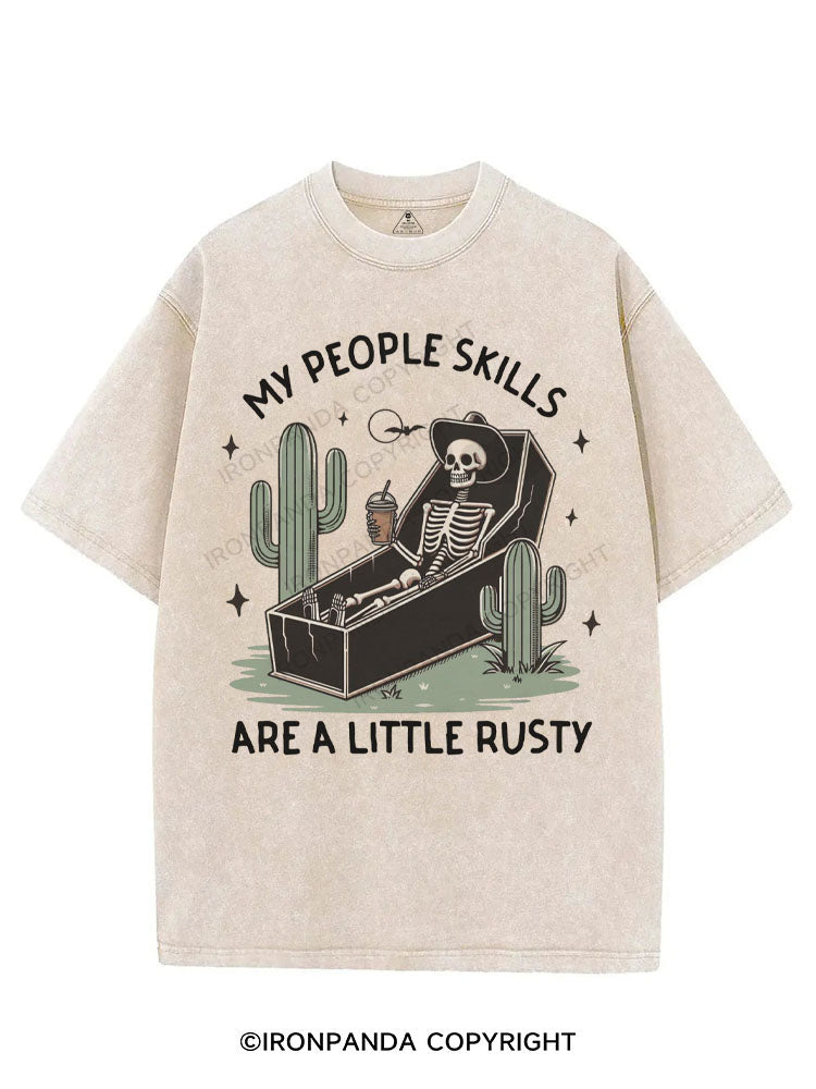MY PEOPLE SKILLS ARE A LITTLE RUSTY VINTAGE GYM SHIRT