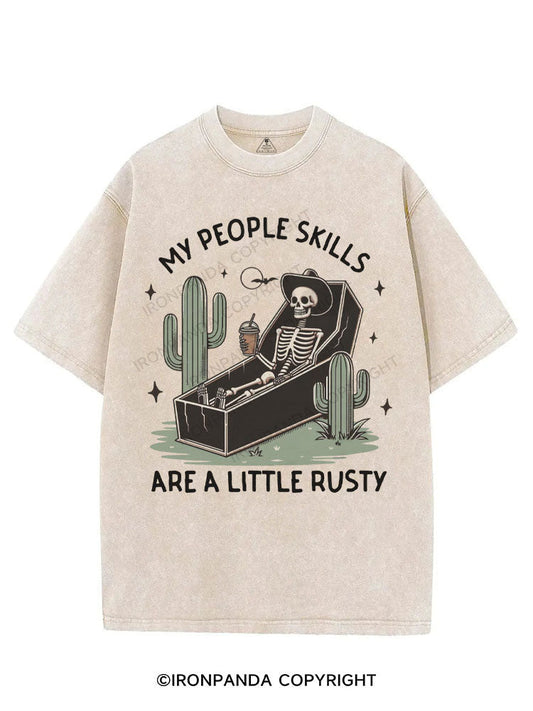 MY PEOPLE SKILLS ARE A LITTLE RUSTY VINTAGE GYM SHIRT