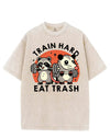 TRAIN HARD EAT TRASH VINTAGE GYM SHIRT