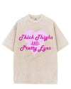 THICK THIGHS AND PRETTY EYES VINTAGE GYM SHIRT