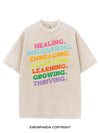HEALING DISCOVERING EMBRACING ACCEPTING LEARNING GROWING THRIVING VINTAGE GYM SHIRT