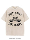 PRETTY GIRLS LIFT HEAVY SKELETON VINTAGE GYM SHIRT