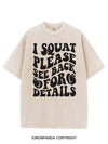 I SQUAT PLEASE SEE BACK FOR DETAILS VINTAGE GYM SHIRT