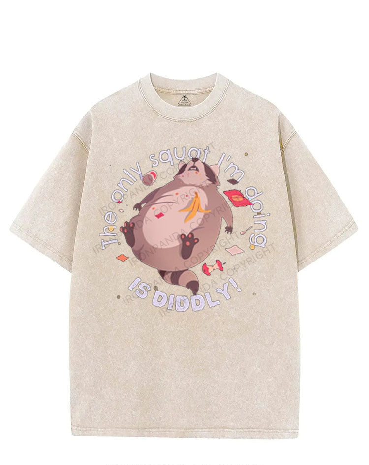 THE ONLY SQUAT I'M DOING IS DIDDLY! VINTAGE GYM SHIRT