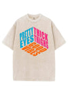 PRETTY EYES THICK THIGHS GOOD VIBES VINTAGE GYM SHIRT