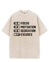 FOCUS ON EXCUSES OFF VINTAGE GYM SHIRT