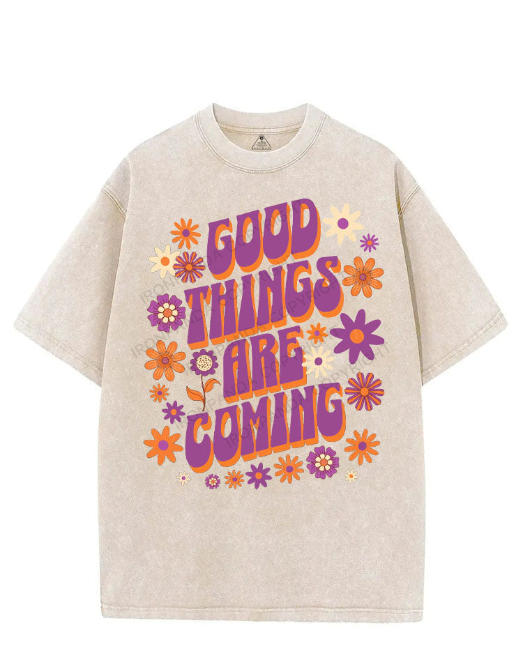 GOOD THINGS ARE COMING VINTAGE GYM SHIRT