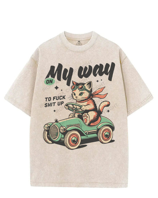 ON MY WAY TO FUCK SHIT UP VINTAGE GYM SHIRT