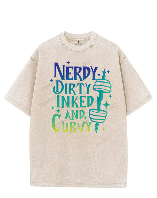NERDY DIRTY INKED AND CURVY VINTAGE GYM SHIRT