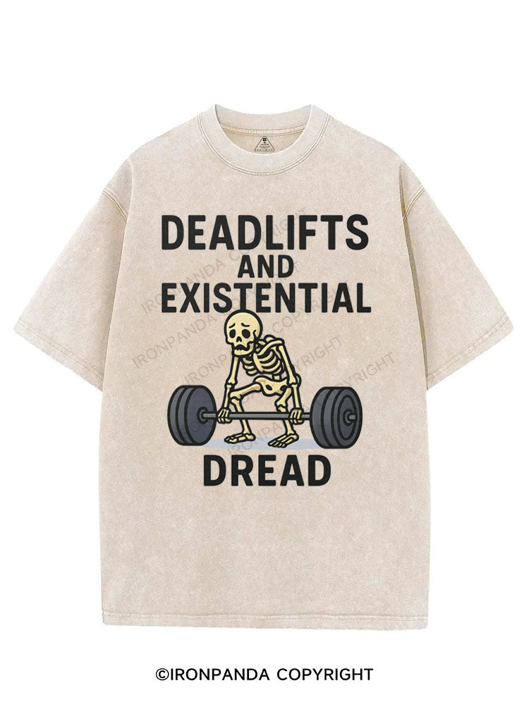 DEADLIFTS AND EXISTENTIAL DREAD VINTAGE GYM SHIRT