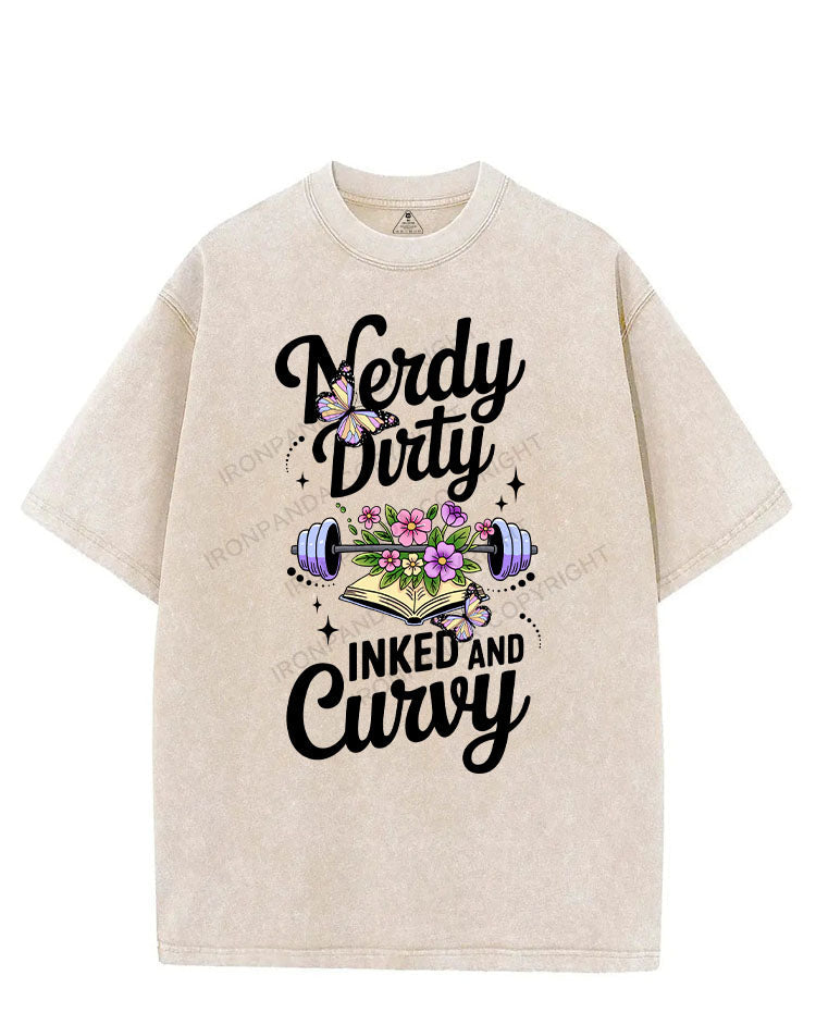 NERDY DIRTY INKED AND CURVY VINTAGE GYM SHIRT