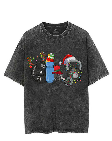CHRISTMAS STYLE IN THE GYM VINTAGE GYM SHIRT