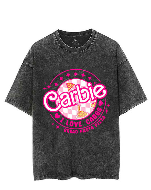 CARBIE I LOVE CARBS BREAD PASTA PIZZA VINTAGE GYM SHIRT