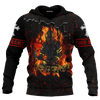 US Army Firefighter And Devil Jesus Customized 3D All Over Printed hoodie