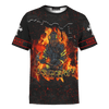 US Army Firefighter And Devil Jesus Customized 3D All Over Printed hoodie