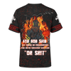 US Army Firefighter And Devil Jesus Customized 3D All Over Printed hoodie