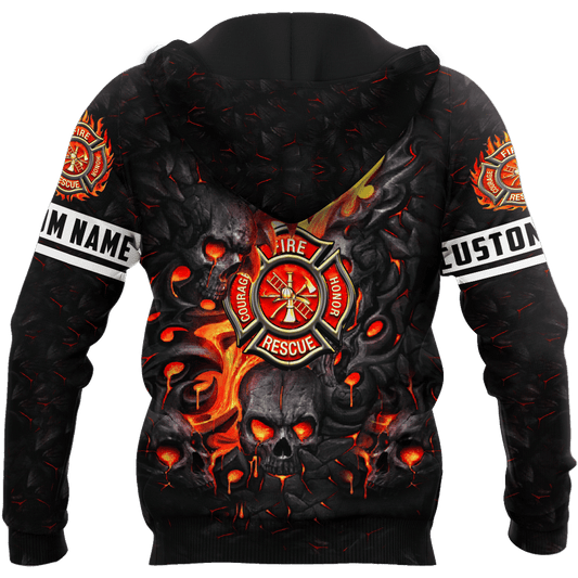 Firefighter Unisex Shirts Custom Name Xt Hoodie 3D All Over Printed