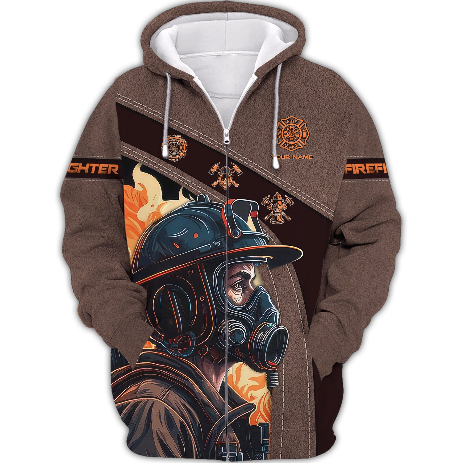 Fire Man 3D Custom Name Shirt Personalized Gift For Firefighters