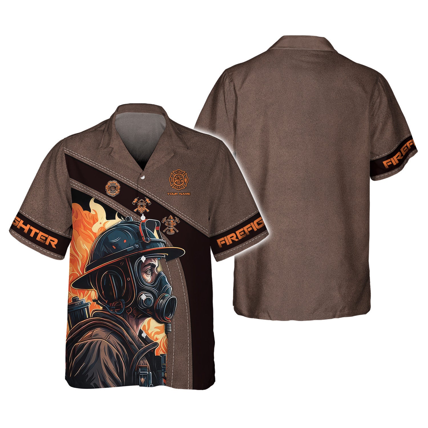 Fire Man 3D Custom Name Shirt Personalized Gift For Firefighters