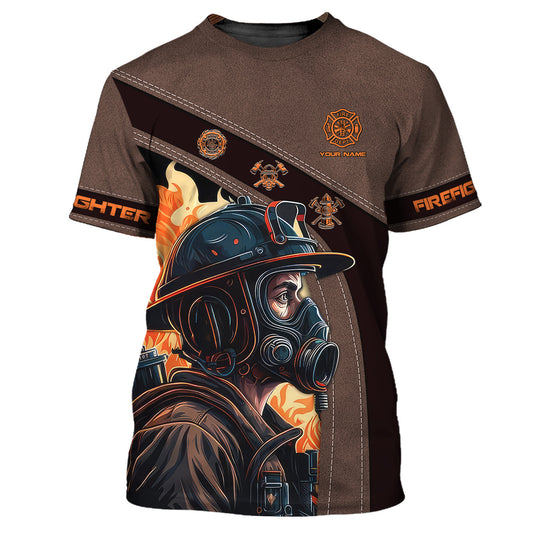 Fire Man 3D Custom Name Zipper Hoodie Personalized Gift For Firefighters