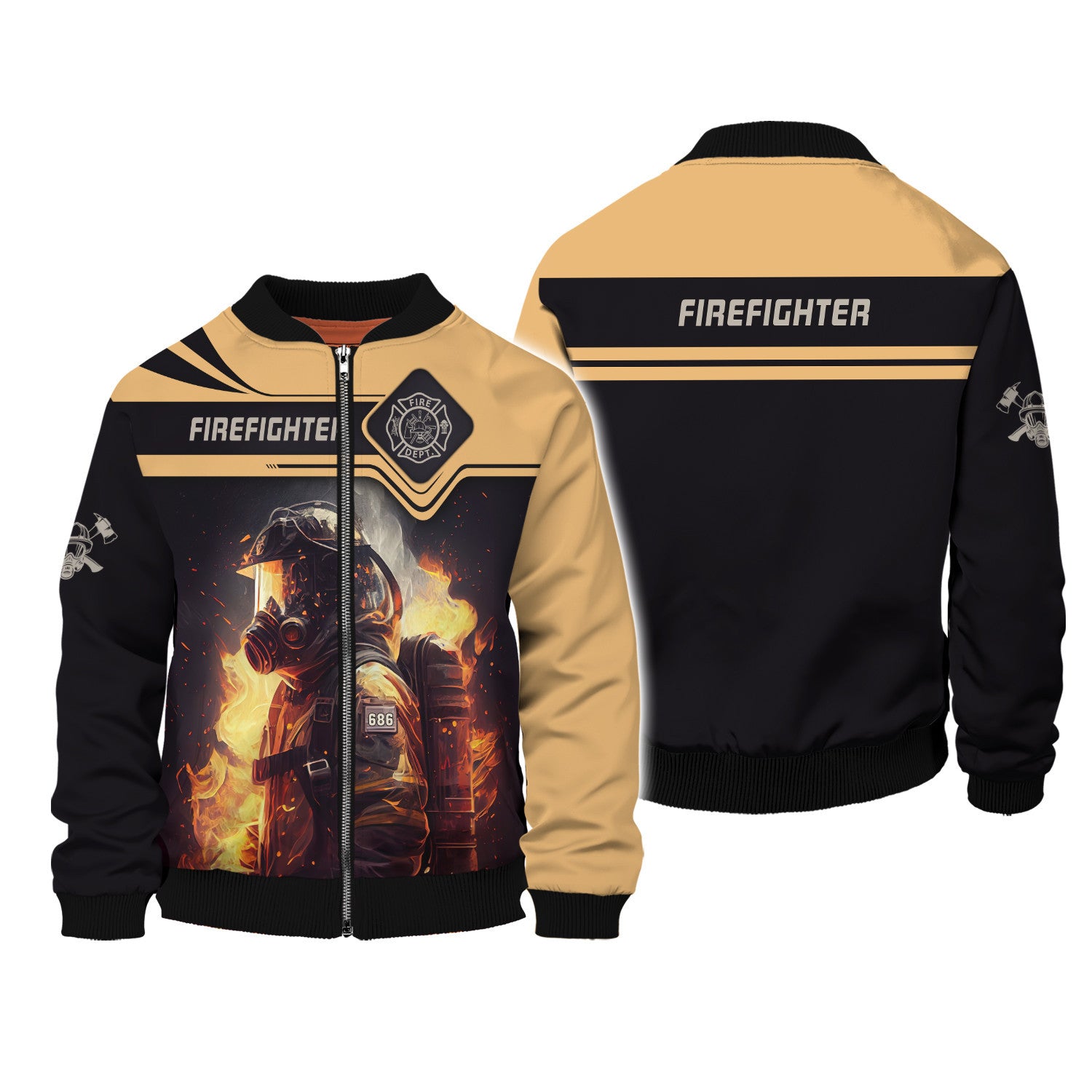Firefighter Custom Shirts Fireman 3D Shirts Firefighter Clothing