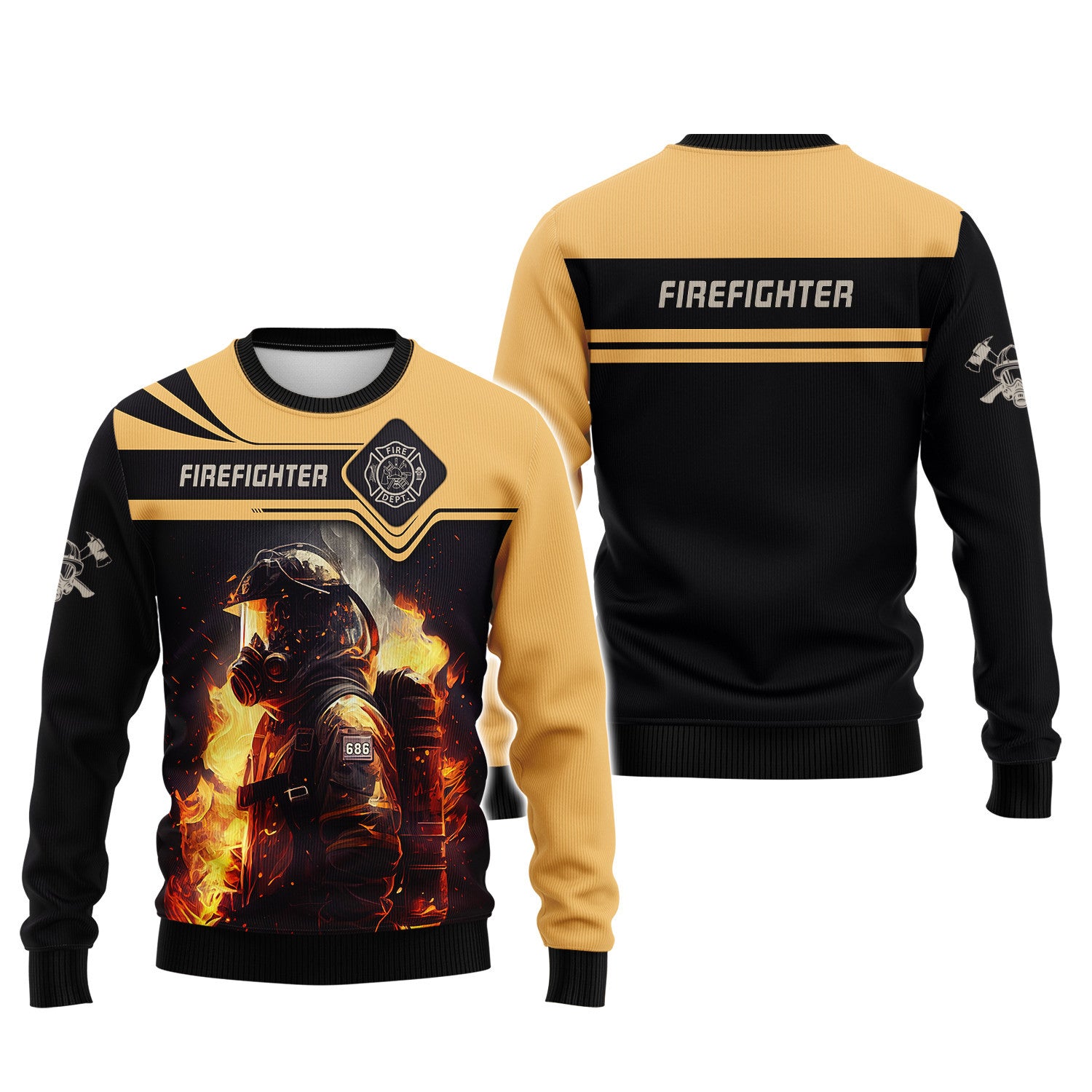 Firefighter Custom Shirts Fireman 3D Shirts Firefighter Clothing