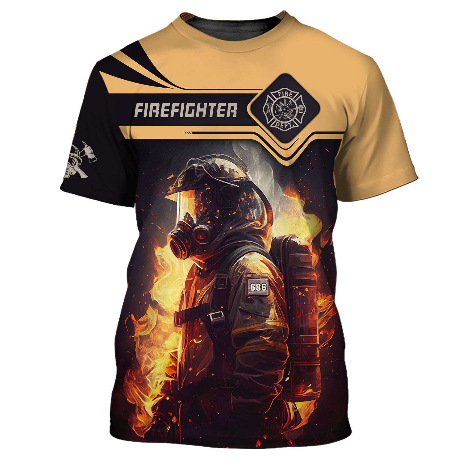 Firefighter Custom Zipper Hoodie Fireman 3D Zipper Hoodie Firefighter Clothing