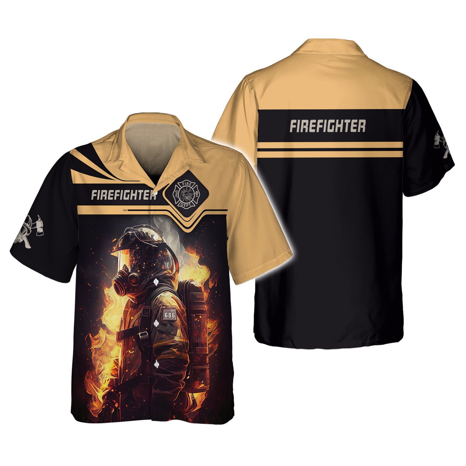 Firefighter Custom Zipper Hoodie Fireman 3D Zipper Hoodie Firefighter Clothing