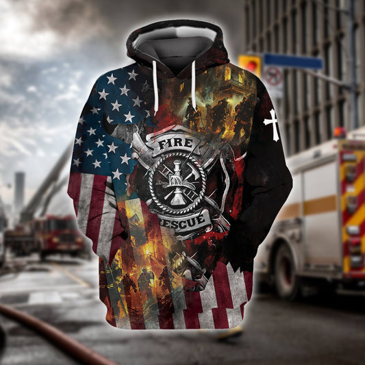 Brave Firefighter All Over Print Shirt