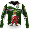 Santa Firefighter 3D All Over Printed Shirts Hoodie