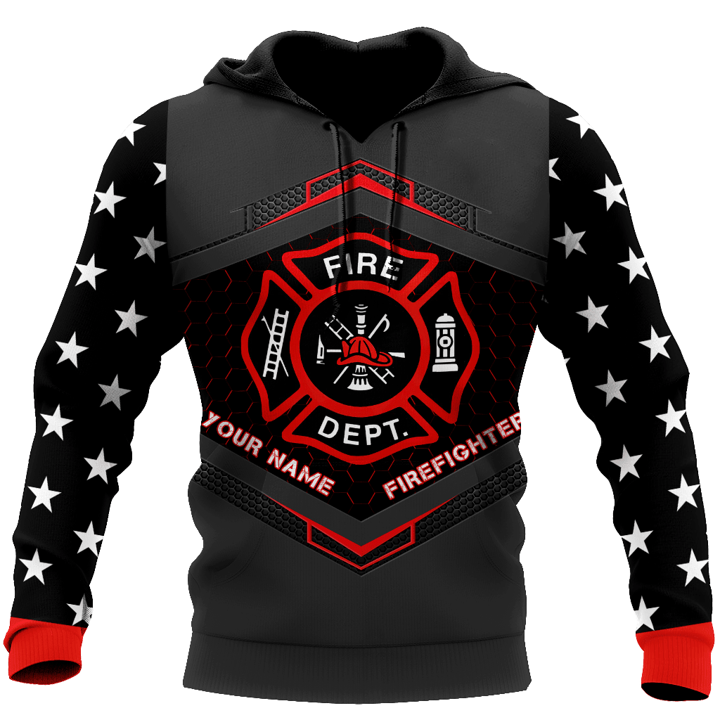 Customize Name Firefighter Hoodie For Men And Women MH