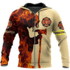 Respectful Firefighter Printed Hoodie For Men And Women TQHSA