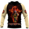 Firefighter A Child Of God, A Man Of Faith Printed Hoodie For Men And Women