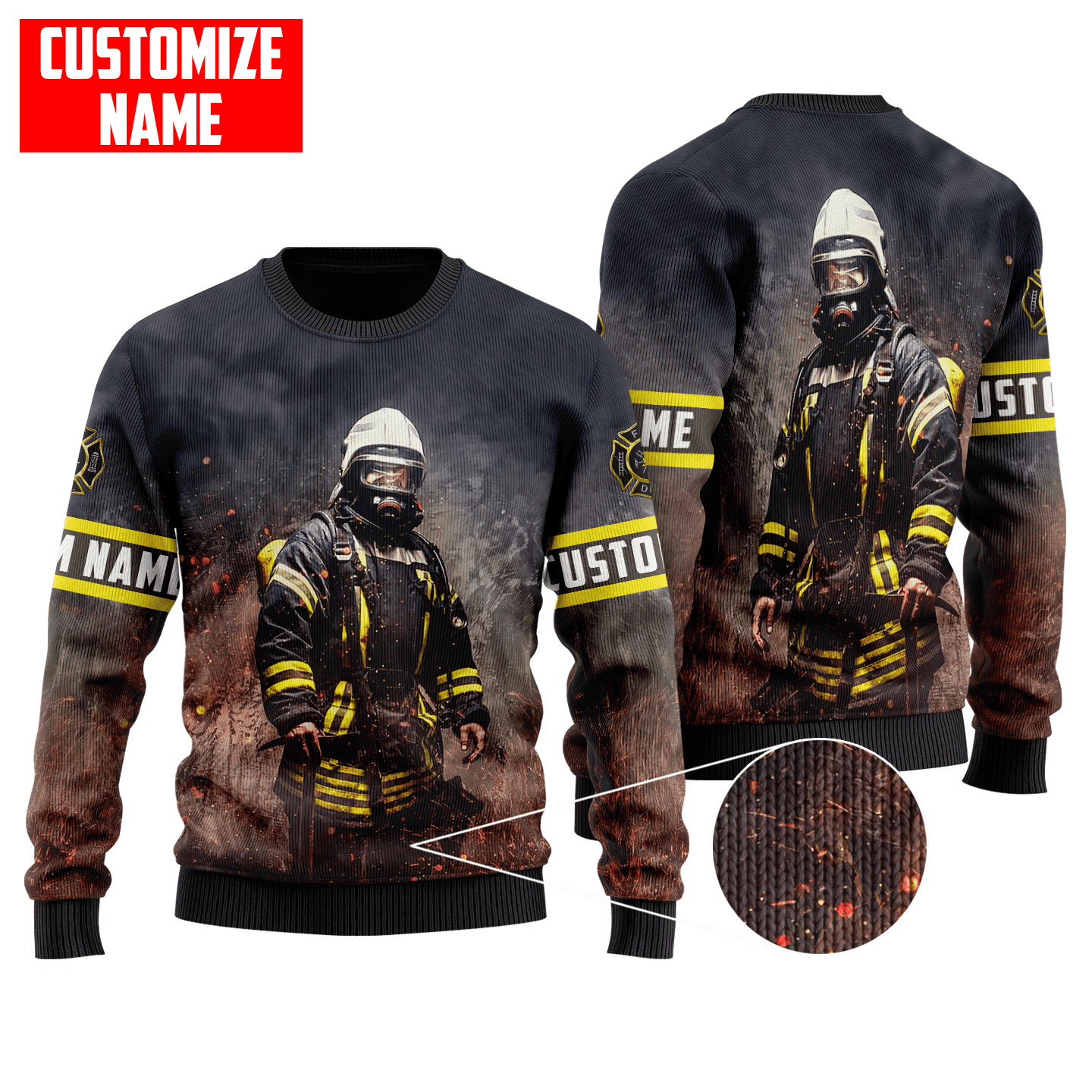Customized Name Firefighter Unisex Shirts