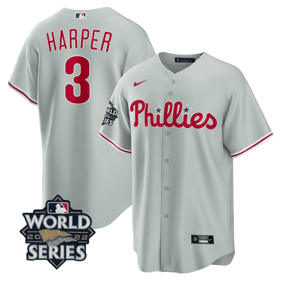 Men's Philadelphia Phillies Players Cool Base Jersey - 2022 World Series Patch