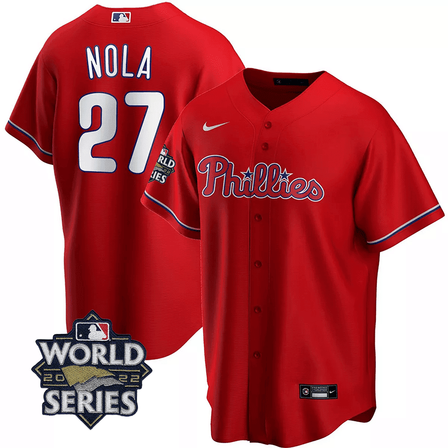 Men's Philadelphia Phillies Players Cool Base Jersey - 2022 World Series Patch