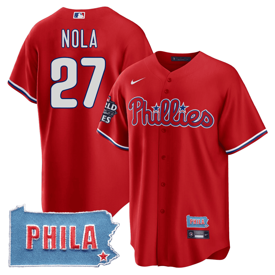 Men's Philadelphia Phillies Cool Base Jersey - PHILA PA State Patch