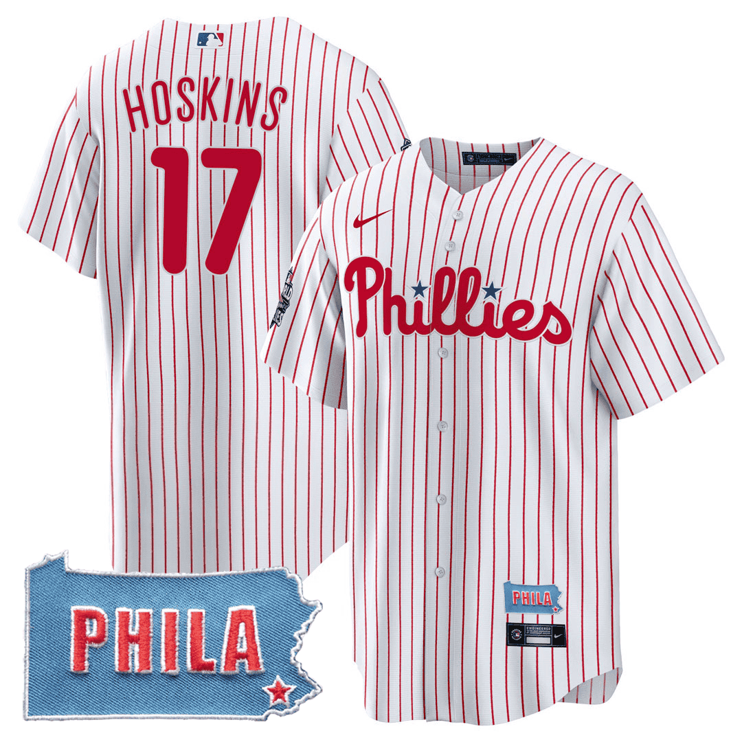 Men's Philadelphia Phillies Cool Base Jersey - PHILA PA State Patch
