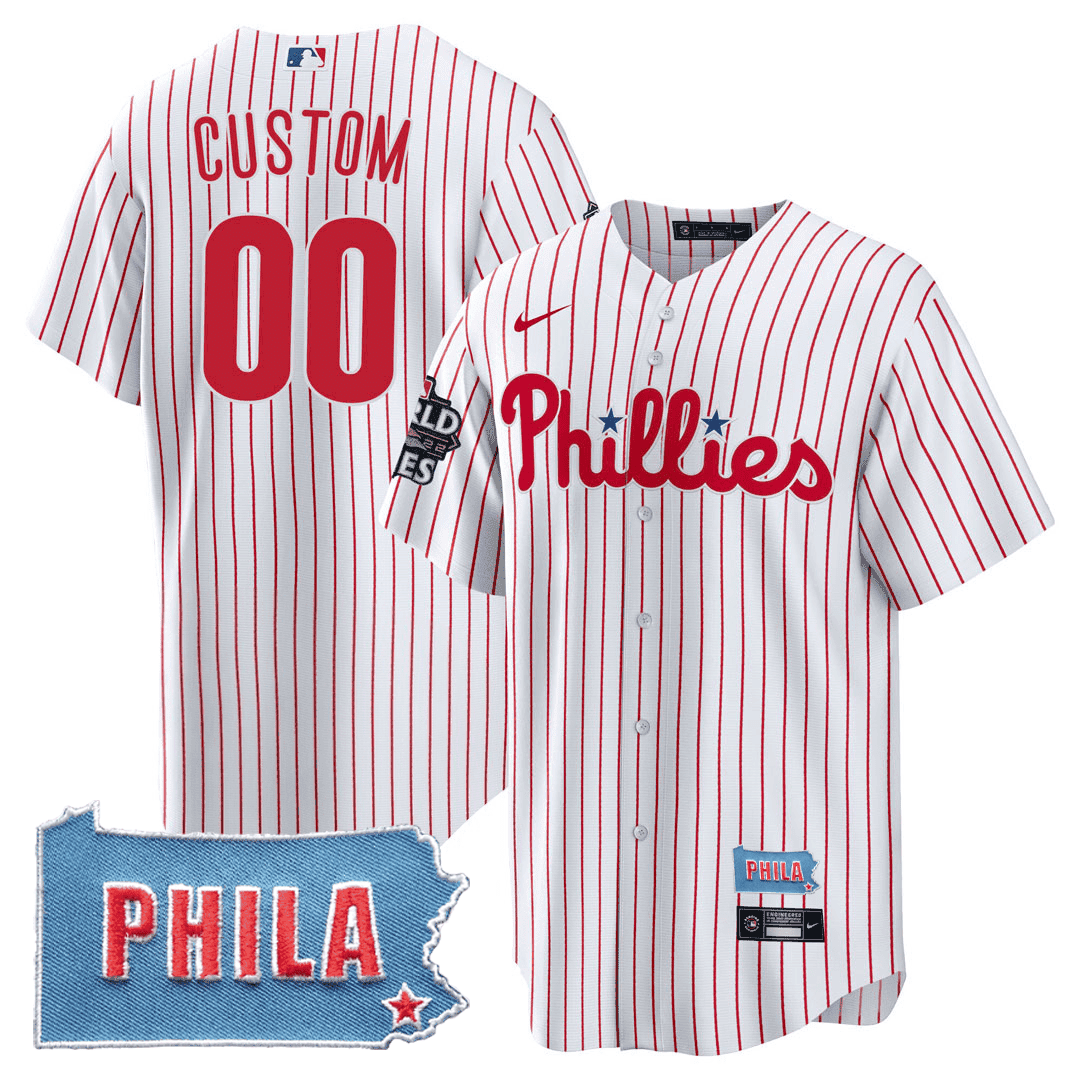 Men's Philadelphia Phillies Cool Base Jersey - PHILA PA State Patch