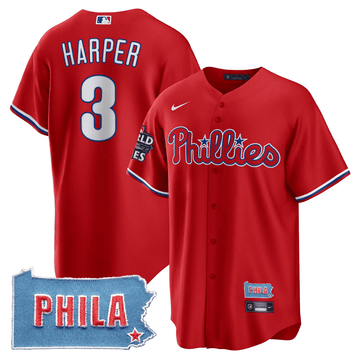 Men's Philadelphia Phillies Cool Base Jersey - PHILA PA State Patch