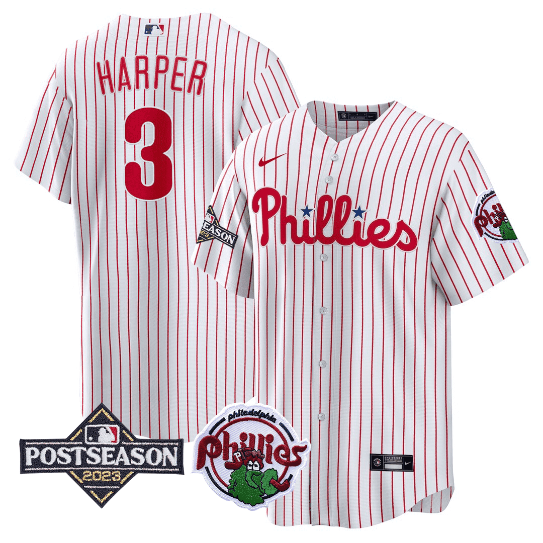 Men's Philadelphia Phillies Cool Base Jersey - 2023 Postseason Patch