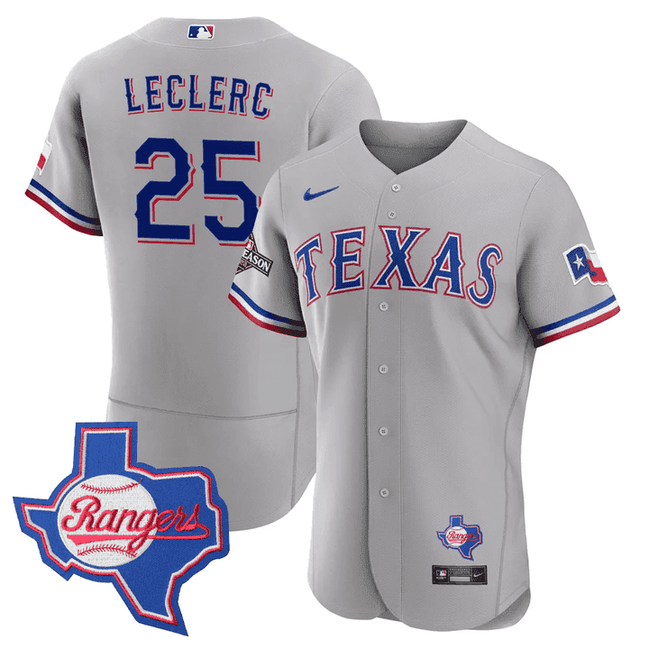 Men's Texas Rangers Texas State Patch Jersey - All Stitched