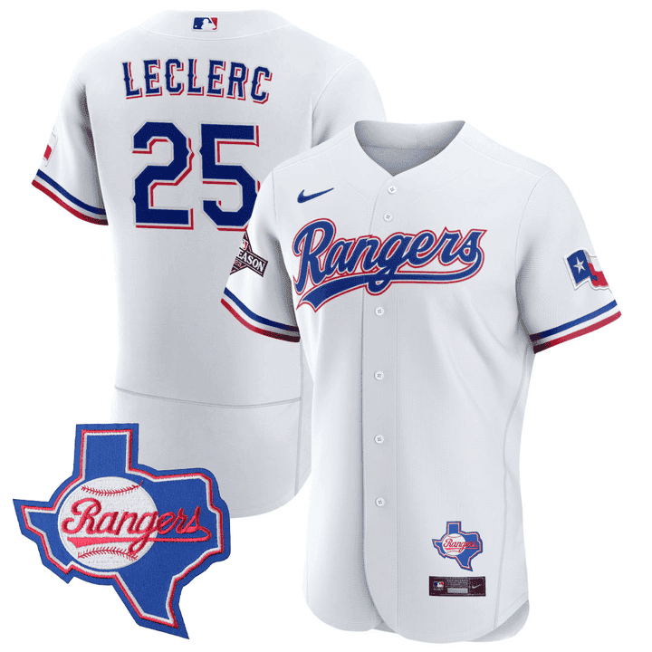 Men's Texas Rangers Texas State Patch Jersey - All Stitched