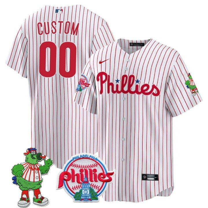 Philadelphia Phillies Cool Base Custom Jersey - Phillies Phanatic Patch
